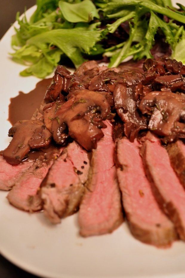 Steak with Red Wine-Mushroom Pan Sauce {Apartment 302}